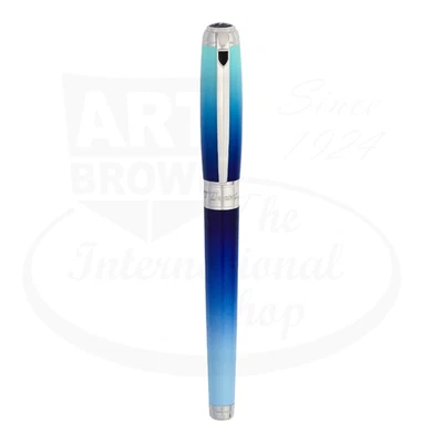 S.T. Ручка шариковая Dupont Line D большая La Mer синяя лакированная и палладиевая, 412132L - Изображение 1 из 3