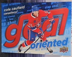 25-26 Upper Deck Cole Caufield Goal Oriented 🚨🚨🚨 Speckle Variant  - Picture 1 of 2