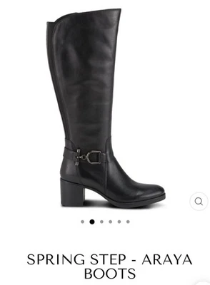 Botas hasta la rodilla Spring Step para mujer de cuero Araya talla 6,5 37 se envían rápidamente Foto 1 de 4