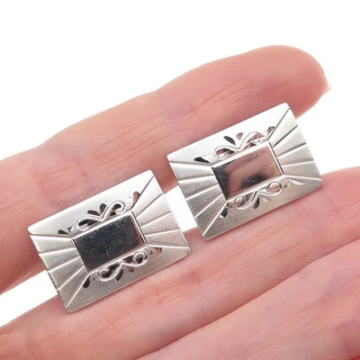 ANSON 925 Sterling Silver Vintage Engraved Cufflinks - Image 1 of 4