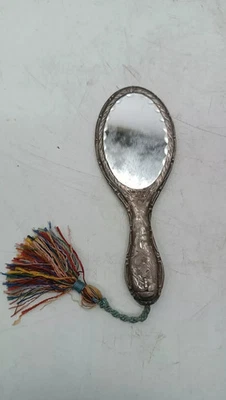 Ancien Miroir À Lèvres Argent Titre 900 - Photo 1/4