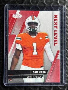 2025 SAGE Cam Ward RC Next Level Red #104 Tennessee Titans Rookie - Imagen 1 de 2