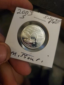 2003 S Missouri State Quarter Silver Proof 25c Coin - Picture 1 of 4