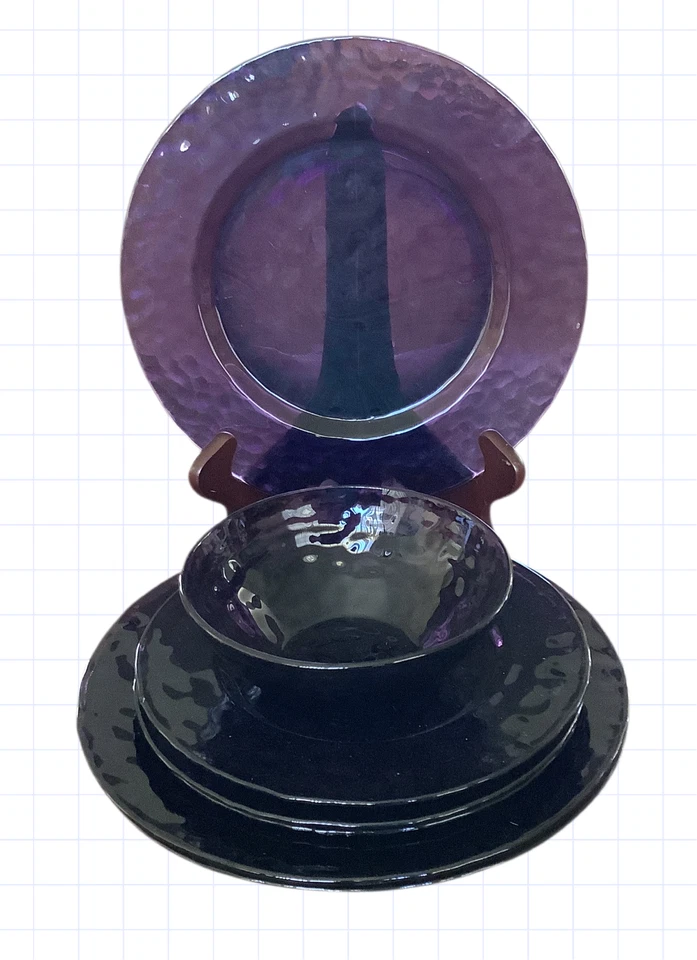 Bormioli Rocco Palatina аметист фиолетовое стекло 3 ужина. 3 салата 1 десертная чаша - Изображение 1 из 4