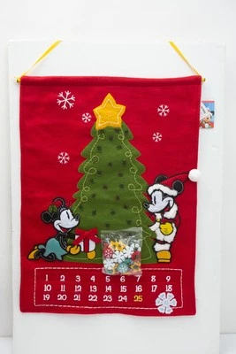 Calendario Colgante Adviento Fieltro Navidad Disney Mickey Minnie Mouse JC Penney Foto 1 de 4
