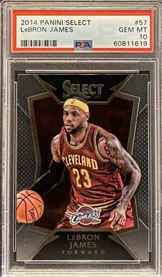 2014 PANINI SELECT LEBRON JAMES #57  PSA 10 - Image 1 of 3
