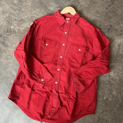 Camisa vintage Big Macs gamuza abotonada XL 17 1/2 50s Penneys roja Foto 1 de 4