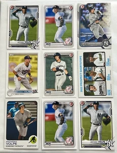 ANTHONY VOLPE Lot of 9 RCs! 1st Bowman, Heritage Prospects & Minors,++ YANKEES! - Picture 1 of 2