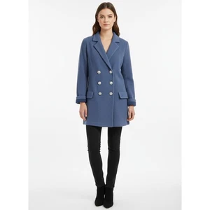 Suéter Express Mujer XL Azul Doble Pecho Botones Estrás Acogedor Elegante - Imagen 1 de 5