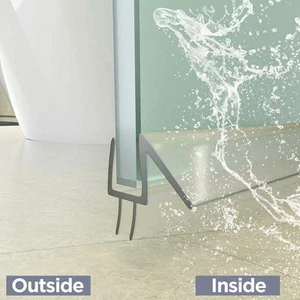 2pcs Duschdichtung Abgerundet Dusche Gebogen Bad Dichtung Runddusche Wasserstop - Bild 1 von 47