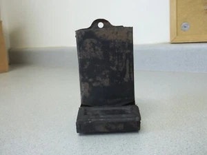 Antique Metal Matchbox Holder Wall Mount Harness Co Luanna Iowa - Picture 1 of 12