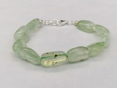 bracciale donna quarzo tomalinato verde girocollo con argento bianco 925 collier - Immagine 1 di 4