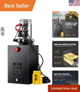 Compact 15 Quart Steel Hydraulic Pump - High Efficiency & Safety Assured - Picture 1 of 10
