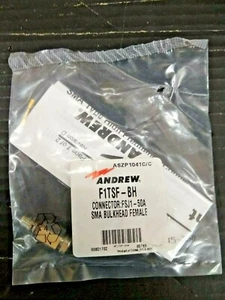 New, Andrew, F1TSF-BH, SMA Female Bulkhead for 1/4 in FSJ1-50A cable - Picture 1 of 2