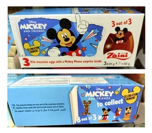Zaini Disney Mickey Mouse Chocolate Surprise 3 Eggs with Mini Toy Figure Inside - Picture 1 of 1