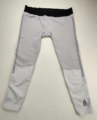 Leggings Reebok CrossFit Mujer Medianos Gris Claro/Blanco Entrenamiento 22" Foto 1 de 4