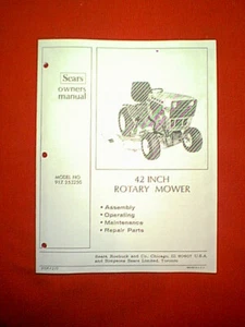 SEARS SUBURBAN TRACTOR 42" DECK ATTACHMENT 917.253250 OWNER PARTS MANUAL 1970's - Picture 1 of 1