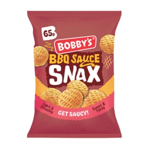Bobby's Potato Snax BBQ Sauce Crisps Full Box Of 28 Packets at 28g Each Pack - Picture 1 of 2