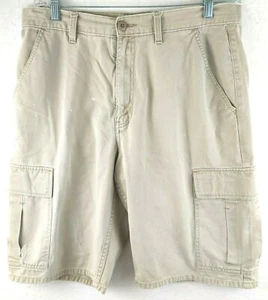 Levi's Mens Original Khaki Casual Work Cargo Shorts Beige Size 34 - Picture 1 of 9