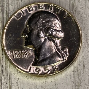 1958 WASHINGTON SILVER QUARTER COLLECTER COIN FREE SHIPPING - Picture 1 of 10