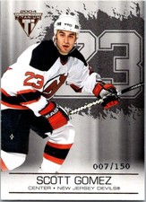 2003-04 Pacific Private Stock Titanium Retail Scott Gomez 007/150 New Jersey