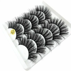 SKONHED 5 Pair 3D Natural Thick False Eyelashes Eye Lashes Mink Makeup Extension - Picture 1 of 27