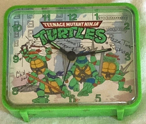 Vintage TMNT  Alarm Clock ~ Tested ~ Battery Powered- Alarm NOT working Cover