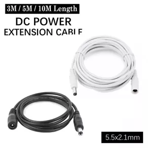 3M/5M/10M DC Power Supply Extension Cable 5V 9V 12V for CCTV Camera/DVR/PSU Lead - Picture 1 of 12