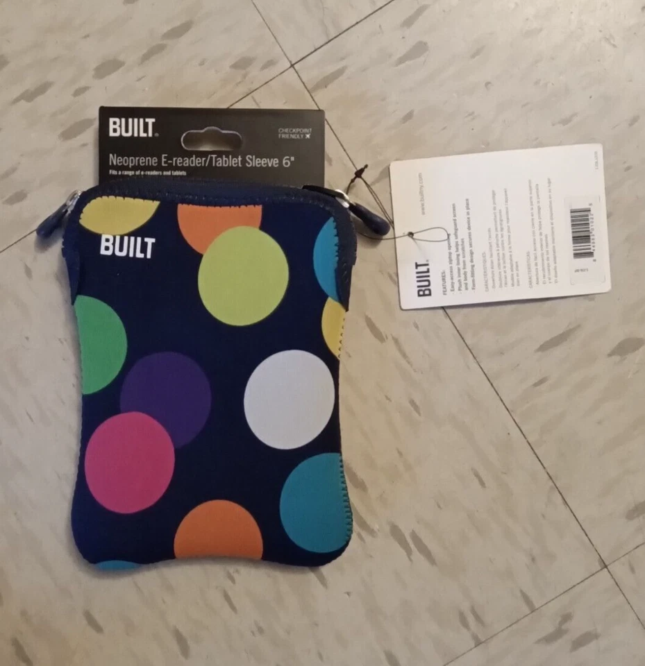 New!! Padded Ereader Tablet Sleeve 6" Multicolor Candy NWT - Image 1 of 1