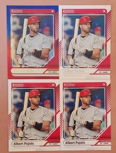 (4) Albert Pujols 2024 Donruss Card #76 LOT Red Blue Foil + (3) Base - Picture 1 of 1