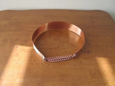 Vintage 1950’s Mid Century Solid Copper Belt W/ Chain Closure Renoir Signed - Image 1 of 4