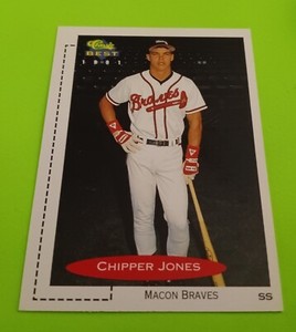 1991 Classic Best Chipper Jones ROOKIE RC Prospect #268 Macon Braves MINT RC 