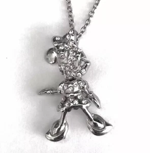 AUTHENTIC Minnie Mouse Movable 3D Rhinestone Pendant Necklace DISNEYLAND PARKS - Picture 1 of 8