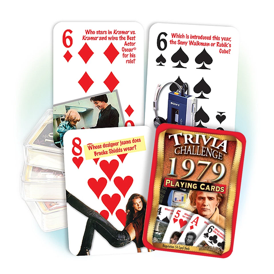 Flickback 1979 Trivia Playing Cards: Birthday or Anniversary Gift - Image 1 of 2