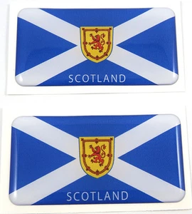 Scotland Scottish flag domed decal 3D sticker emblem 2.6" set of 1 or 2 - Imagen 1 de 5