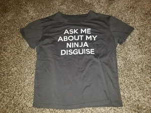 Youth Ask Me About My Ninja Disguise T Shirt Funny Cool Costume Size Small 8/10 - Picture 1 of 4