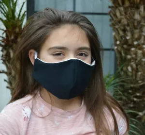 Adult & Kids Face Facial Mask Three Layer 100% Cotton USA Made Washable Reusable - Picture 1 of 7