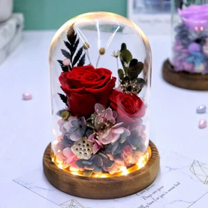 Eternal Rose flower Preserved rose everlasting rose flower gift with Led Light - Picture 1 of 12