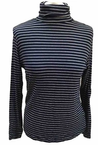 ATMOSPHERE Black Mix Striped Roll Neck Long Sleeve Jumper U.K. 16 FREE P&P - Picture 1 of 5
