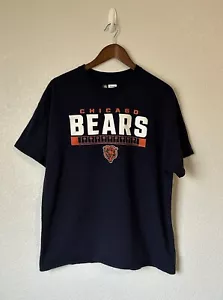 Camicia Chicago Bears adulto taglia XL blu navy NFL maglietta grafica casual uomo - Foto 1 di 8