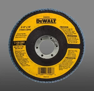 DEWALT DW8310 DISCO FLAP ZIRCONI GRANA 120 4-1/2" X 7/8" - Foto 1 di 1
