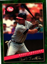 DAVE JUSTICE 1994 Post #6  FREE SHIPPING B7R1S3P12