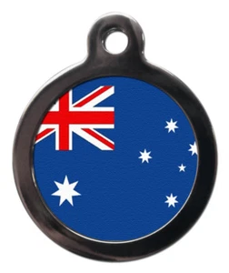 Pet ID tag Australian Flag Picture design - Picture 1 of 2