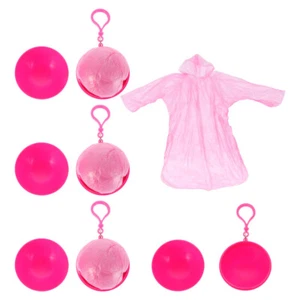 4 Pcs Transparent Rain Ponchos Outdoor Hiking Raincoats Reusable Raincoat - Picture 1 of 12