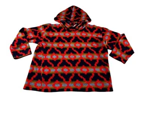 Must Enter Pullover Hoodie Long Sleeve Aztec Geometric Multicolor Unisex Vintage - Picture 1 of 7