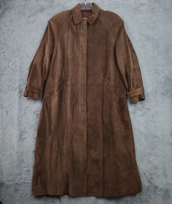 Abrigo de gamuza marrón para mujer Express Avenue De L'opera XS Act Chest 42" vintage RARO Foto 1 de 4