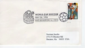 WORLD CUP SOCCER, EAST RUTHERFORD, NJ 1994 FDCSPI-45 - Picture 1 of 1