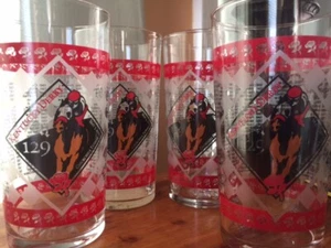 Kentucky Derby 2003 #129 Mint Julep Beverage Glass, Winner Funny Cide Set of 4 - Picture 1 of 12