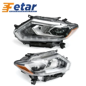 For 2014 2015 2016 Nissan Rogue Headlight Assembly LED Left Right Side Headlamps - Picture 1 of 11