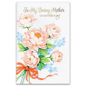 LARGE Vintage MOTHER'S DAY Card FOR MOTHER Flowers by American Greetings 1992 +✉ - Picture 1 of 6